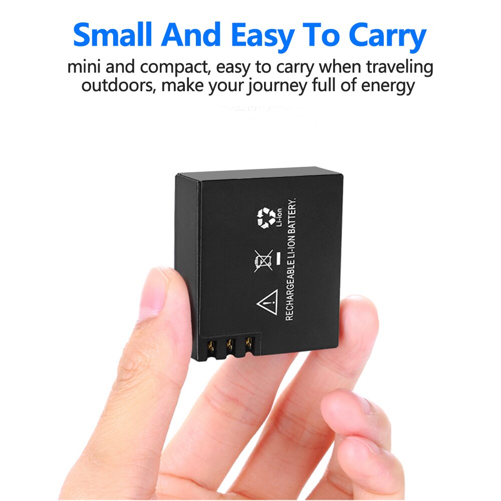 3.7v 900 mah uppladdningsbart kamerabatteri + dubbel batteriladdare för sjcam  sj4000 sj5000 sj6000 sj7000 wifi action kamera batteri