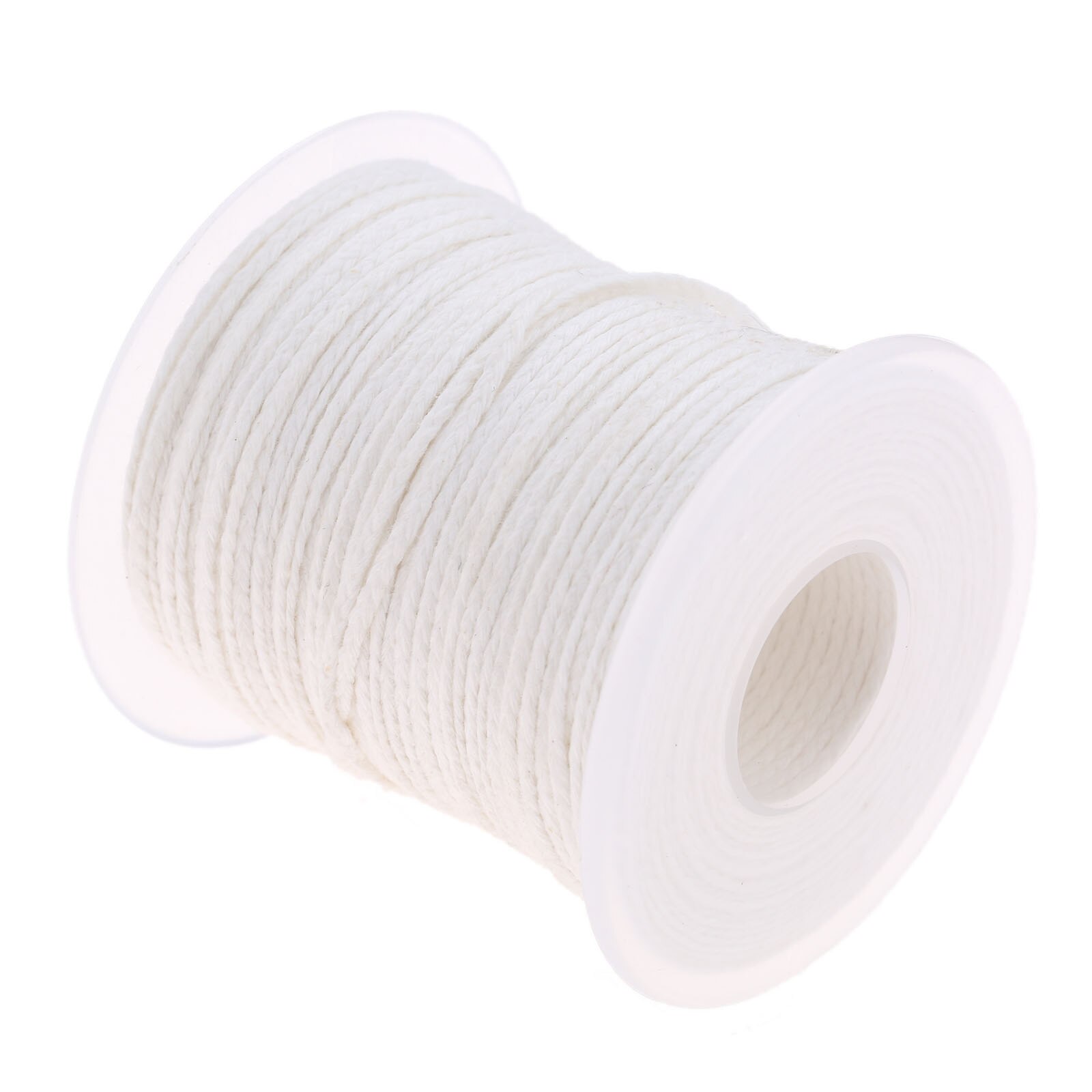 61m/200ft*2mm Spool Candle Wick Core Unwaxed Cotton Square Braid Candles Making Supplies Handmade DIY Craft White Roll