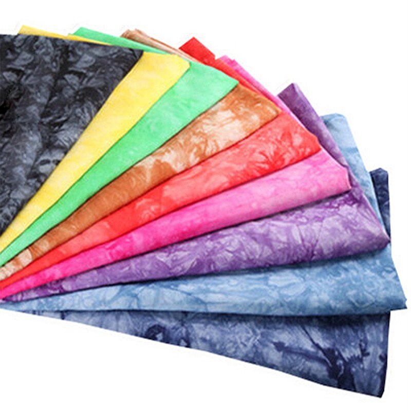 50x140cm cravate-teinture impression glace soie coton tissu Anti-rides tissu respirant couture tissu bricolage à la main Patchwork accessoires
