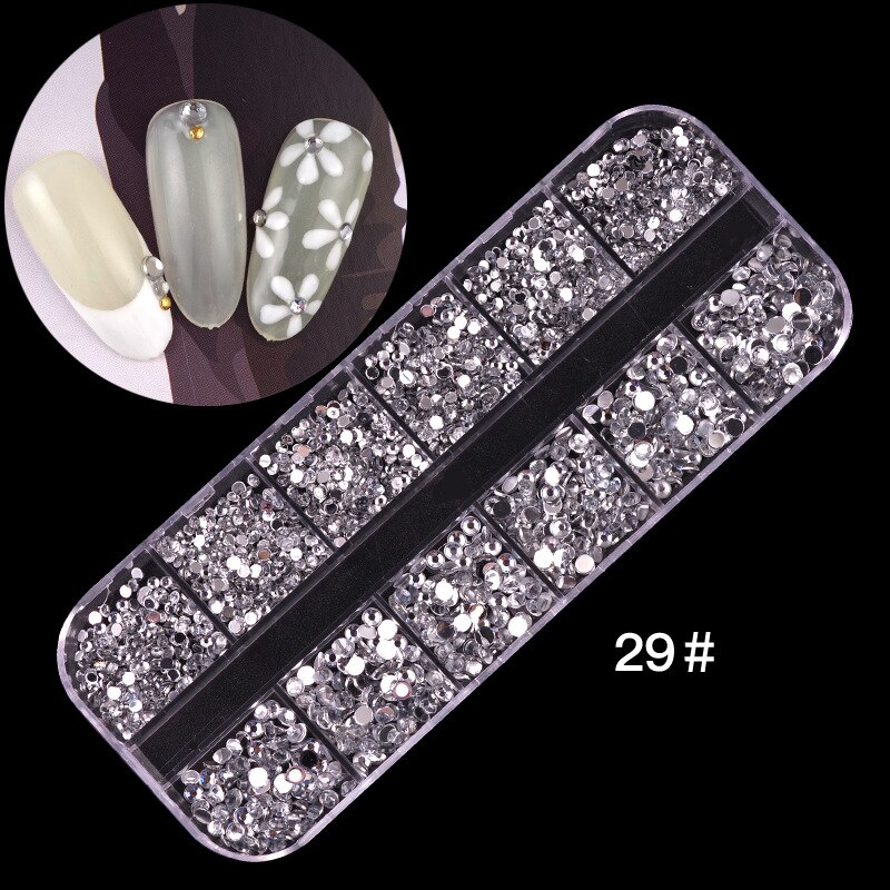 Gemengde Kleur Nail Rhinestones Stones Nail Art Decoraties Strass Decoratie 3D Manicure Steentjes Voor Nagels Art Accessoires