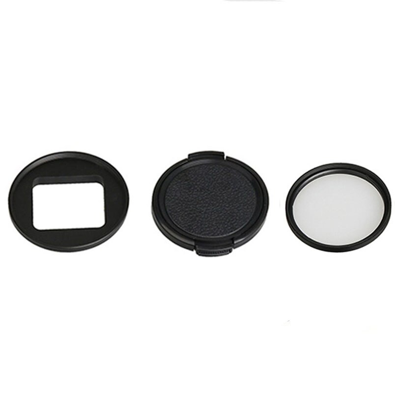 Filter uv + linsebeskyttelseshætte  + 52mm adapterring filtre sæt filtro til go pro hero 5 6 7 sort kamera tilbehør