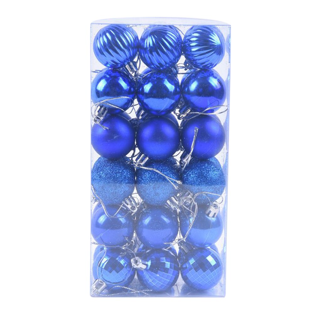 36 Pcs/Set Glitter Christmas Tree Ball Baubles Colorful Xmas Party Home Garden Christmas Decoration Supplies 17 Colors: Light Grey