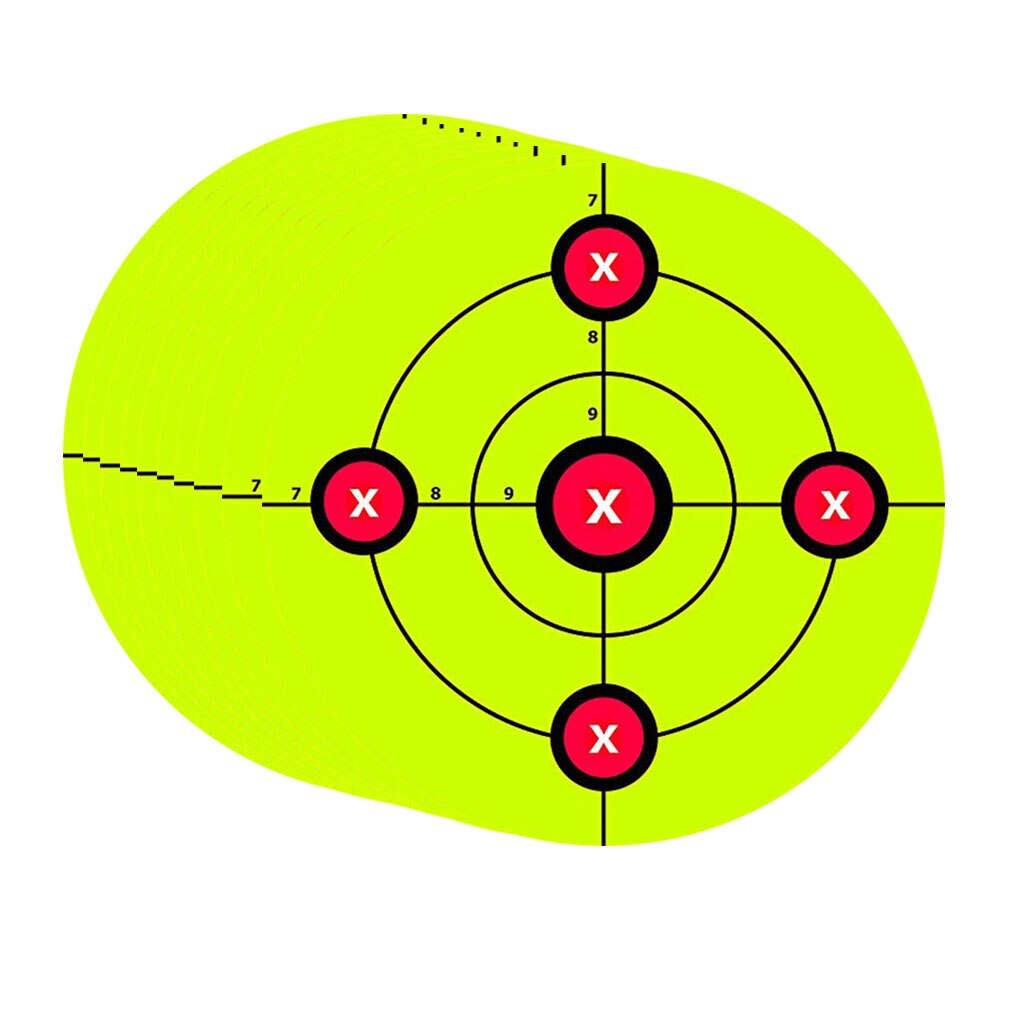 Juego de 10 adhesivos de destino reactivos, verde fluorescente, 20cm, superalto, VISIBLE