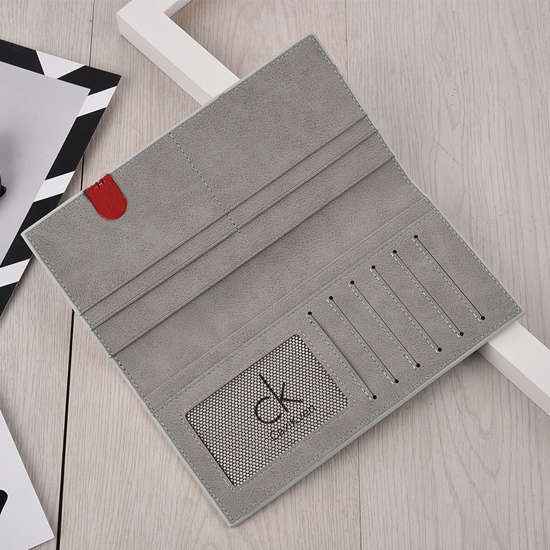 Men's Wallet Thin slim wallet Leather long Male Clutch mens wallets coin hand Purse pocket Cartera hombre billetera hombre