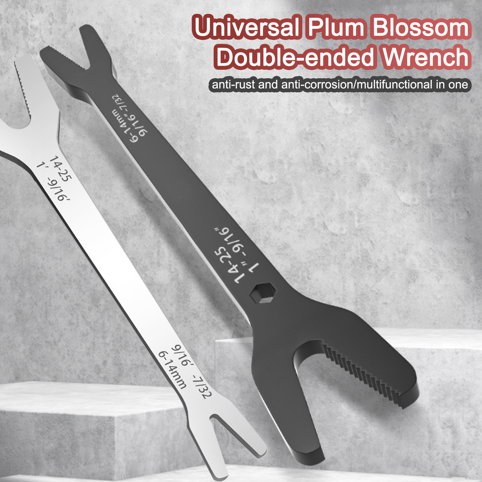 Wrnch Universal Pluming Tool 6-25mm Double Ended Multifunction Spanner for Bathroom Kitchen Sink Faucet Repair Tool