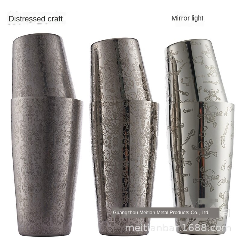 Shaker Cocktail Boston Con Motivo Inciso Set Di Latta Shaker Martini 800 Ml 500 Ml 240124 Da 15,24 € | DHgate