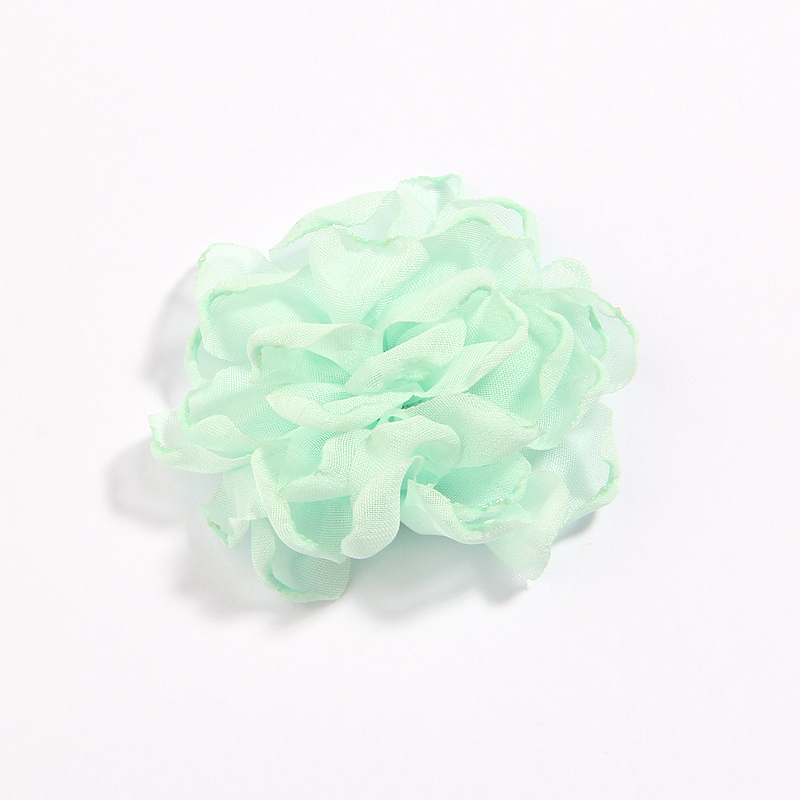 120 Stuks 7 Cm 2.7 "Burn Edge Chiffon Stof Bloemen Voor Baby Meisjes Hoofdbanden Handgemaakte Bloem Boutique Voor bruiloft Decoratie