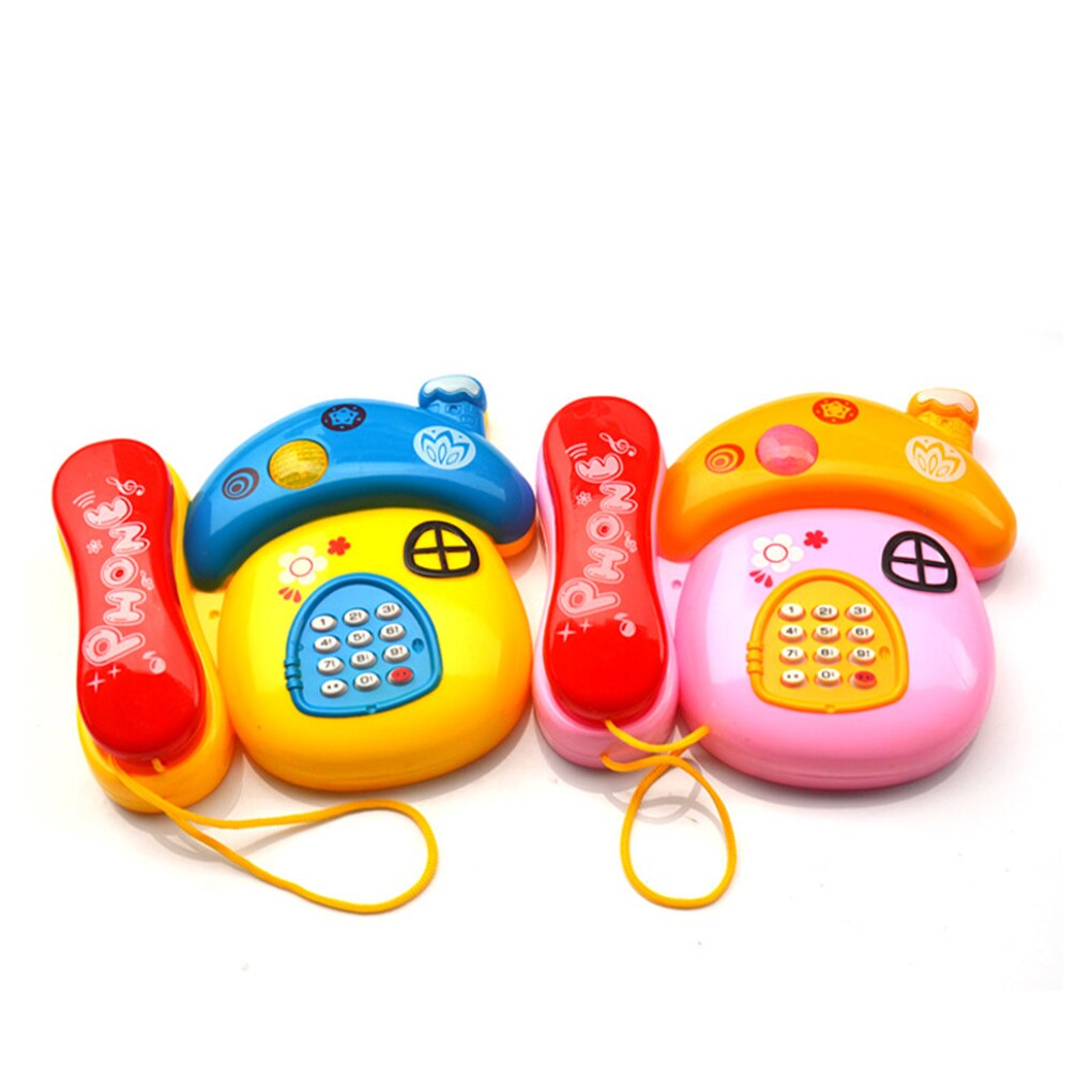 1Pc Willekeurige Kleur Kinderen Kids Mini Kleurrijke Elektrische Muziek Telefoon Klinkt Speelgoed: Default Title