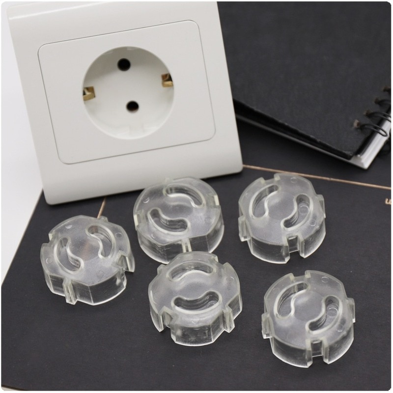 10 Pcs Eu Transparante Baby Veiligheid Stopcontact Cover Stekkers Power Socket Guard Kids Bescherming Anti Elektrische Shock Protector