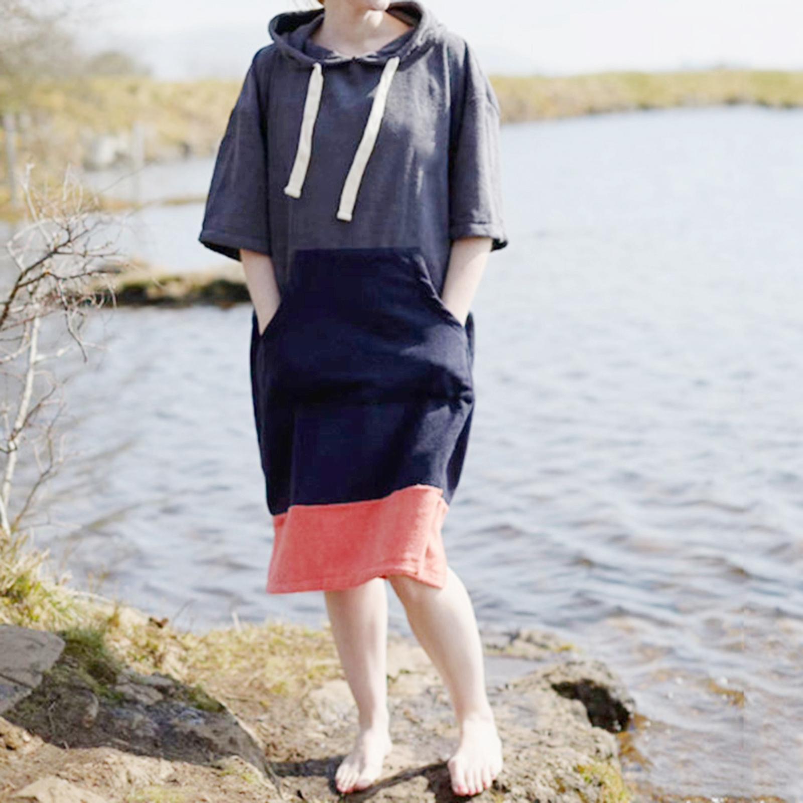 Lightweight Beach Surf Poncho Women Men Quick Dry Changing Robe Water Park