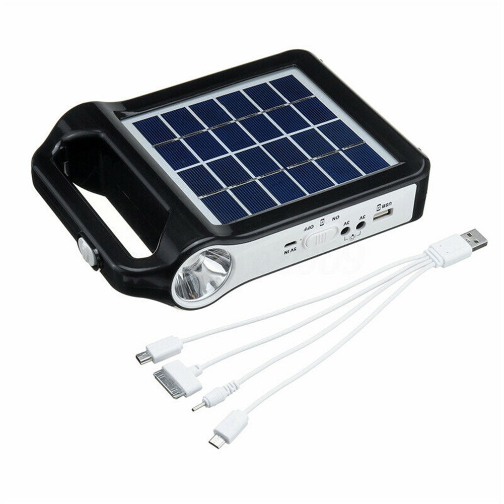 Built In Lighting Economical Portable Solar Panel Generator System USB Port Lamp ds99
