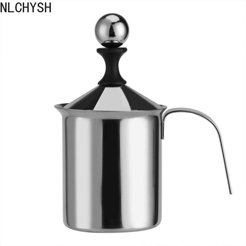 400/800Ml Handmatige Melkopschuimer Roestvrij Staal Koffie Melkopschuimer Melk Creamer Voor Cofffee Melk Kannen Eiklopper keuken Tool