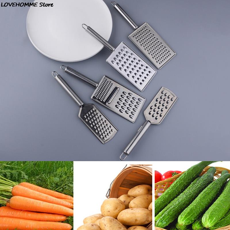 1Pcs 5 Sizes Cheese Grater Multi-purpose Stainless Steel Sharp Stainless Steel Vegetable And Fruit Cheese Planer Kitchen Tool