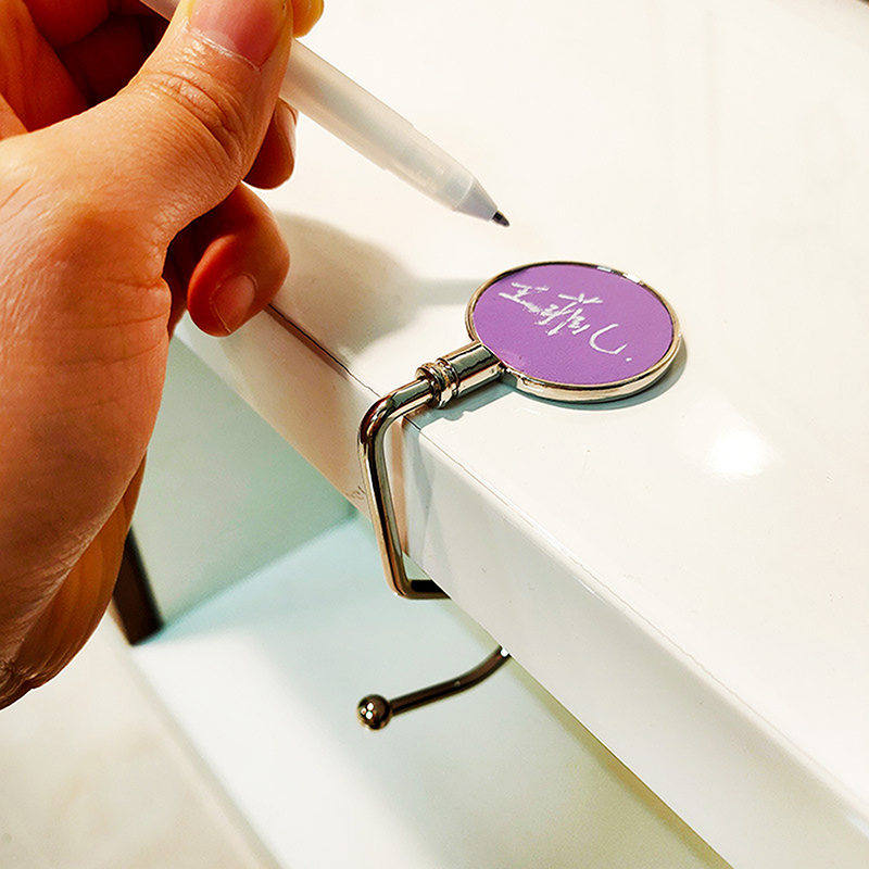 Foldable Hanging Desk Hook Write Name Large Load-bearing Table Side Hook Metal Portable Hanging Bag Hook Purse Handbag Hanger