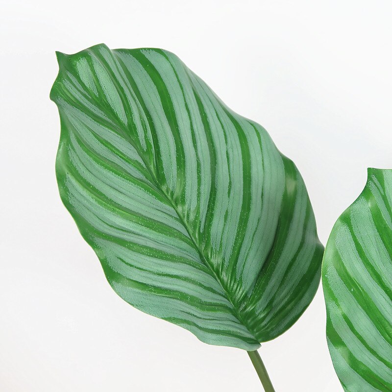 Northern European-Style Green Apple Plastic Green Leaf Arrowroot Handfeel fang zhen ye Home Decoration Simple Hotel Show
