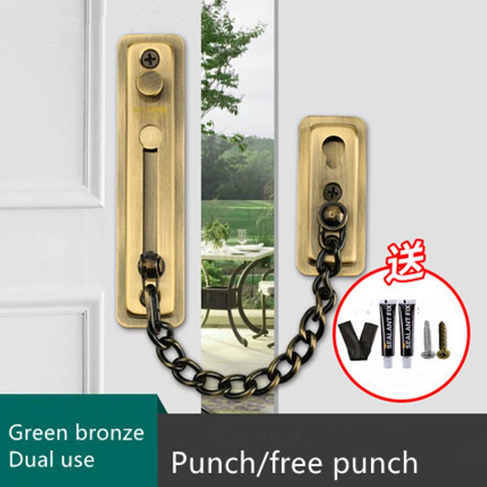 Anti-theft chain door chain thickening door buckle free punching 304 stainless steel safety chain door bolt anti-theft chain