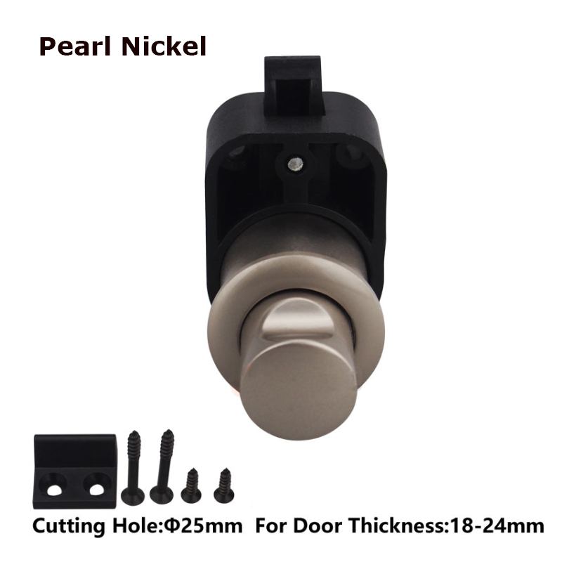 Encell 1 set van 3 stuks P03 Push Lock Knop Deurknop RV Kast Lade Caravan Motor Thuis Kast Kast Lade Push Klink: Pearl Nickel