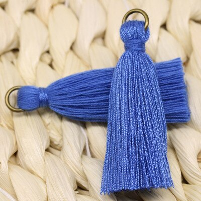 50 stuks/partij 4.5cm mini metalen ringen polyester katoen kwastjes diy hanger sieraden maken franje rand ambachtelijke kwastjes: 8