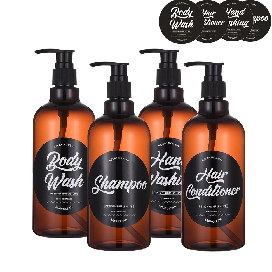 500Ml Badkamer Zeep Fles Shampoo Douchegel Flessen Grote Capaciteit Zeepdispenser Thuis Druk Lotion Doseren Fles