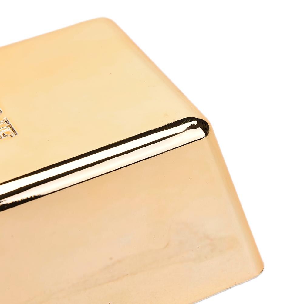 1 Pcs Gold Bar Bullion Door Stop Paperweight Simulation Gold Brick Home Door Gate Stopper