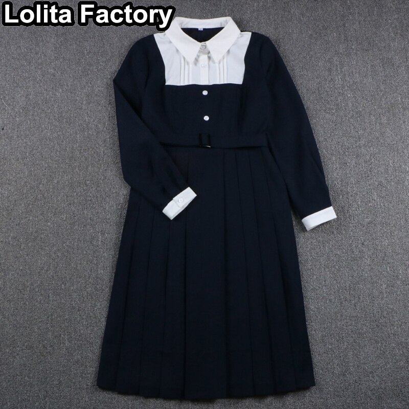 Japanese Women JK Badge short Suit Blazer Dress College Style Girl blazers Suit jacket Outwear Students School Uniform coat: skirt / XXL