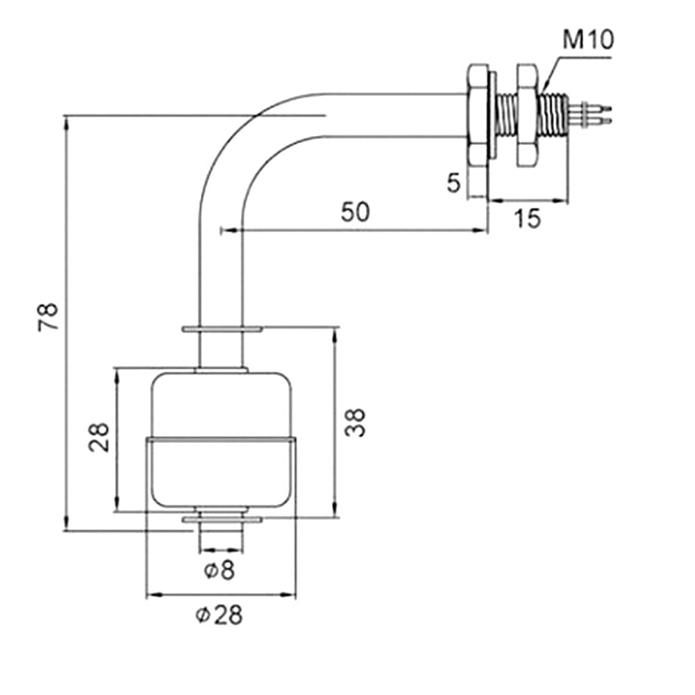Doppelkugel-Schwimmerschalter 150 Mm – 0–220 V, 304 Edelstahl, Hochempfindlich, Für Aquarien, Tanks & Pumpensteuerung