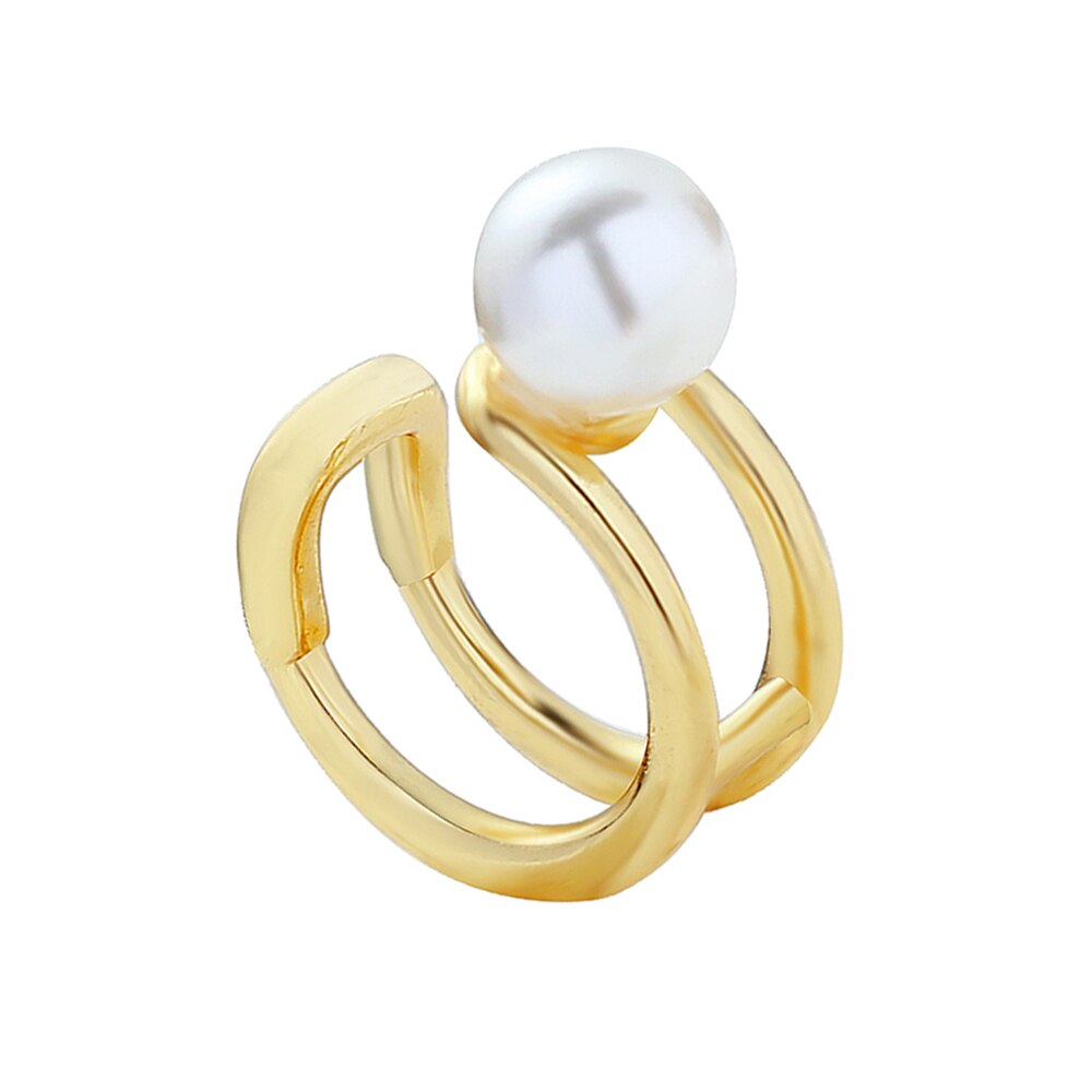 Gold Ear Cuff Cross Clip Earrings For Women Geometric C Shape Micro Pave Zircon Earrings Without Piercing Earcuff: 15