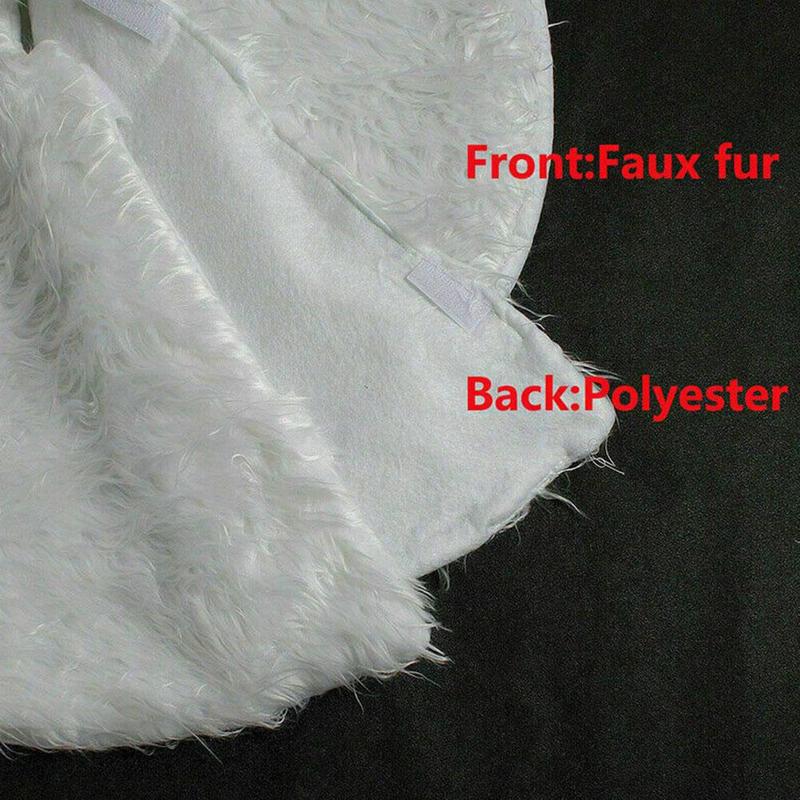 Christmas Ornaments And Products Pure White Christmas Plush Tree Skirt