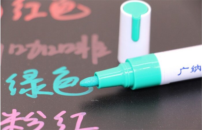 68Pcs Waterdichte Permanente Vette Verf Marker Pen Autobanden Loopvlak Cd Metalen Hout Schilderen Graffiti School Kantoorbenodigdheden: Green marker 68pcs