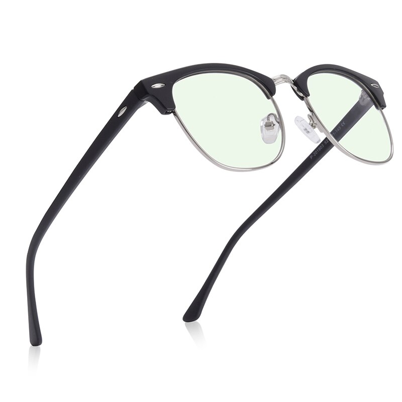 AOFLY Anti Blue Light Glasses Men Retro Square Frame Brand Computer Glasses Women Harmful light Blocking Eyewear Male: C2Matte black Silver