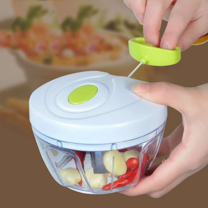 cortador de ajo de trituradora de frutas y verduras trituradora de carne manual 4 colores seleccionados