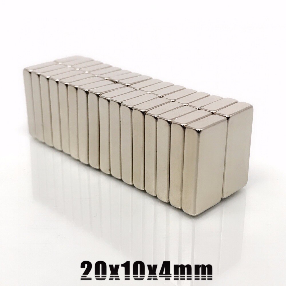 20 pcs Tuur N50 Blok 20x10x4mm Super Sterke Zeldzame Aarde magneten Neodymium Magneet 20*10*4mm