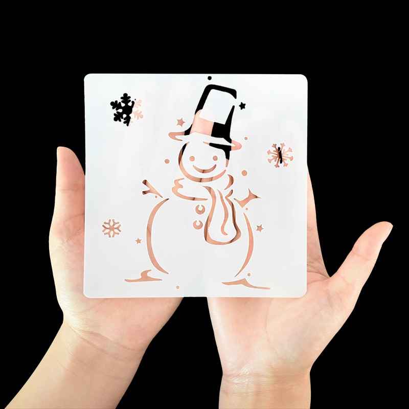 7pcs/set Merry Christmas Reindeer Santa Clause Layering Stencils Painting DIY Scrapbooking Craft Embossing Decorative Template