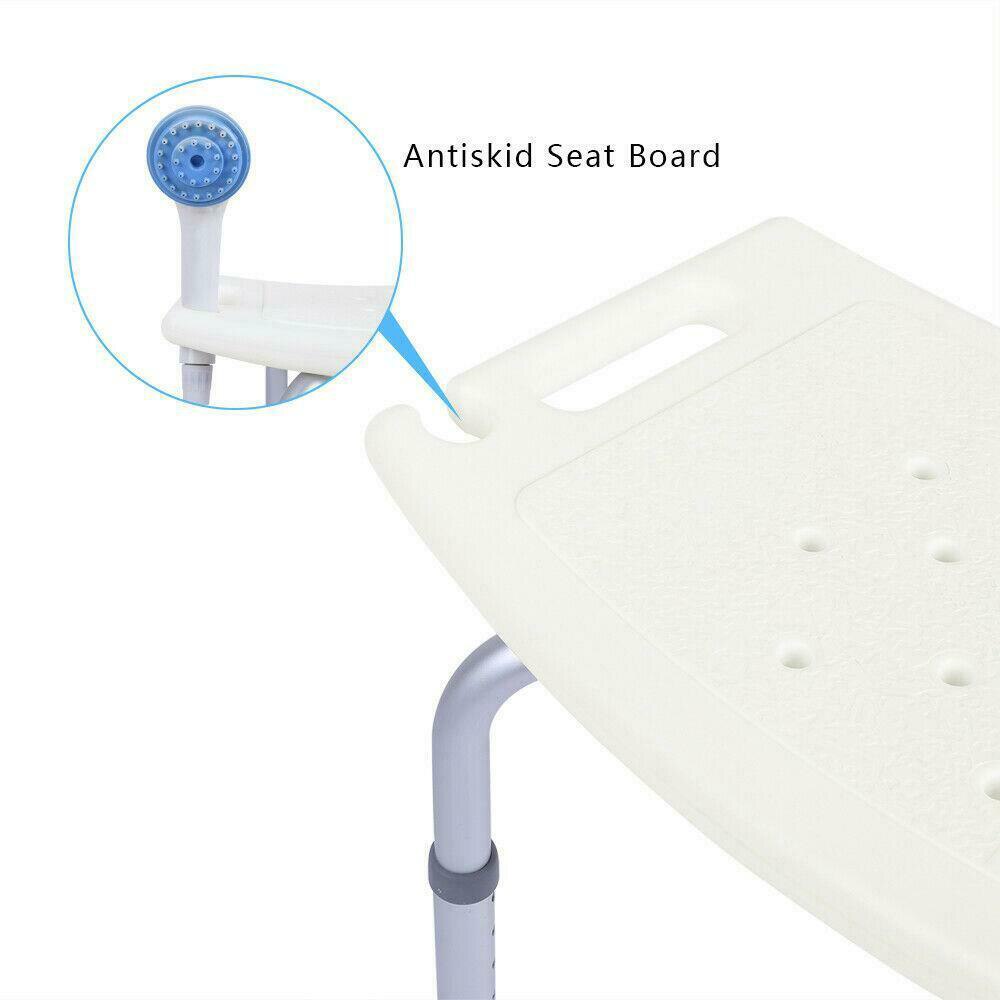 Aid Seat Bathroom and shower chair Without Back Chair Height Adjustable Non Slip Toilet Seat Disabled Home Adult Elderly Kids