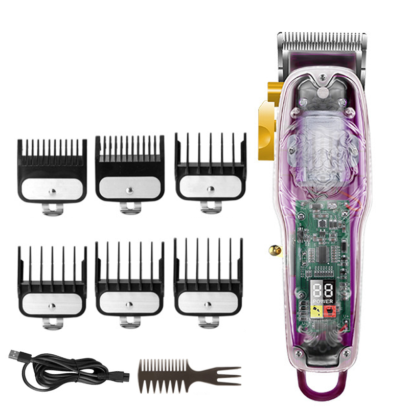 Kemei Hair Clipper for men Electric Hair Trimmer Cordless Hair Cutter Machine LCD Display Rechargeable haircut: 2707