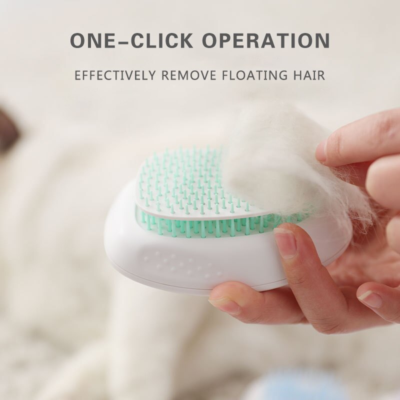 Brosse De Bain En Silicone Pour Animaux - Peau Sensible - Shampoing Intégré - Brosse De Massage Pour Chien, Chat, Cheveux Courts Et Longs - Bleu