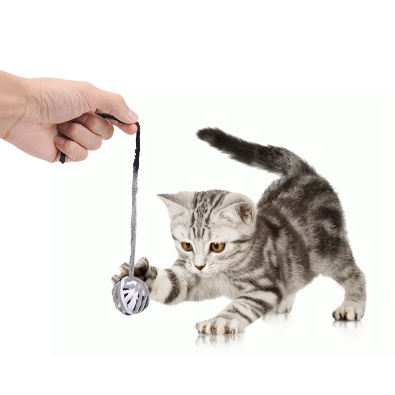 Fast Ship! 4 Color Cat Toys Bells Balls Play Kitten Fun Games Pets Interactive Animal Exercise Funny Cat Toy Ball Pet Tools
