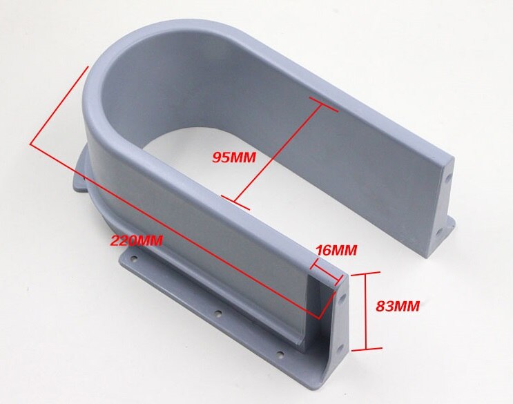 Plast u form vask skuffe køkken bad møbler kabinet forsænket u under vask dræning gennemføring: Type 1