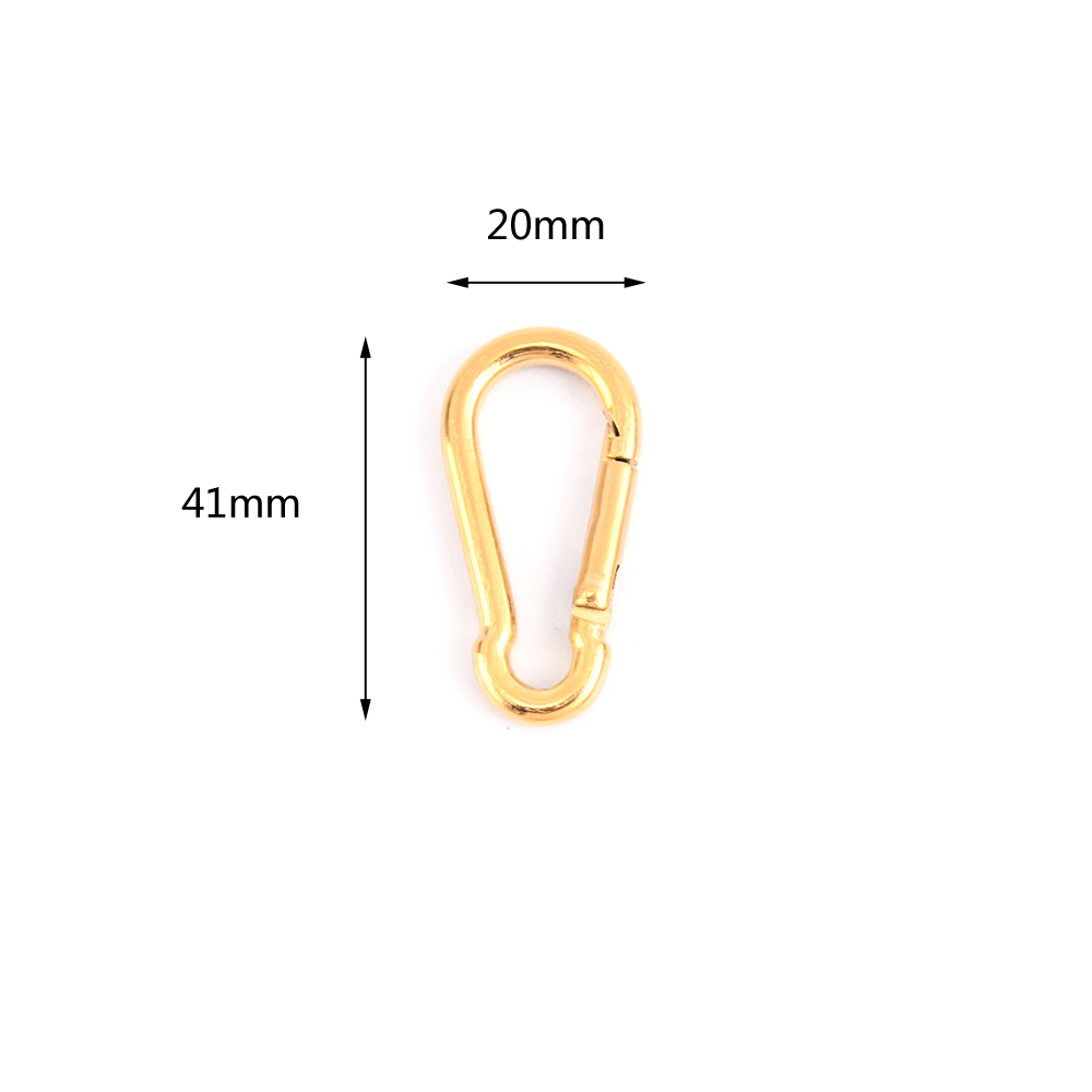 Edelstahl Schraube Klettern Getriebe Karabiner Schnell Links Sicherheit Snap Haken für Luxus Hängen Ketten Anhänger Schmuck Machen: snap hook-Gold