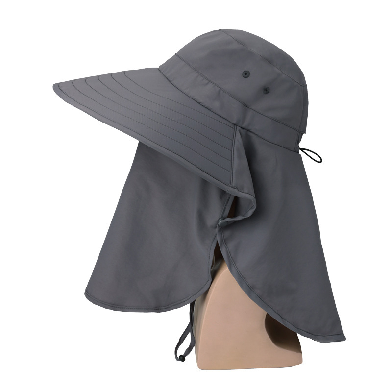 Facial Protection Against Droplets Fishing Cap Summer Outdoor Sun Protection Neck Face Flap Hat Wide Brim