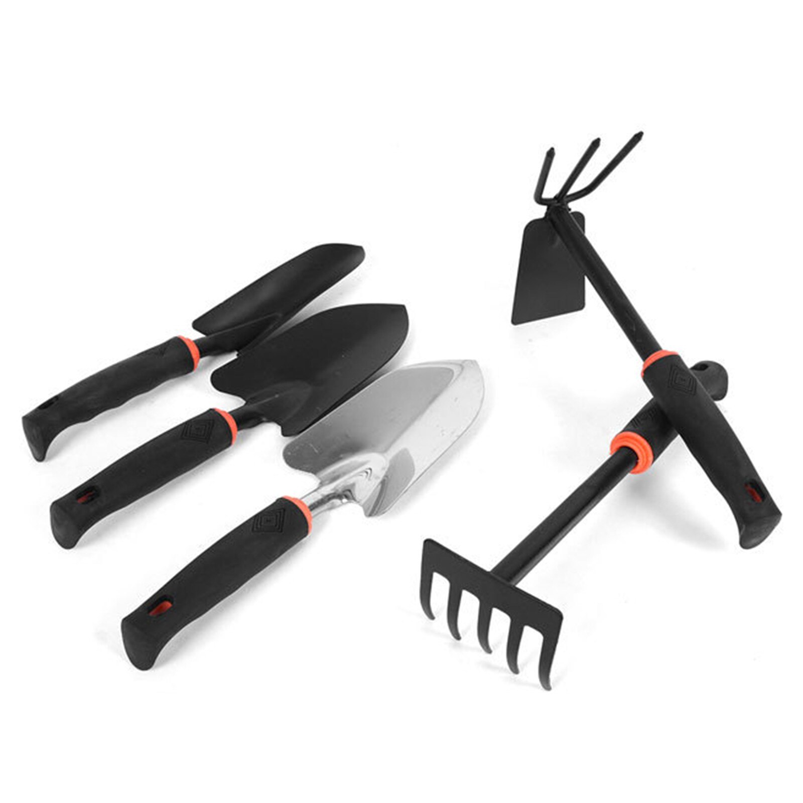 4Pcs Gazon Tuin Handgereedschap Kit Graven Wieden Planten Spade Schop Hark Schoffel Bloem Plant Fruit Groente Tuinieren Tool set