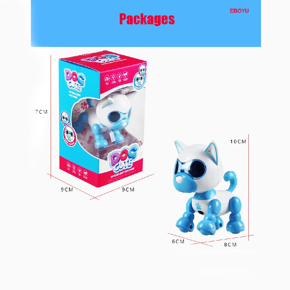EBOYU Nette Clever Hund UInteractive Clever Welpen Roboter Hund Mit LED Augen Klang Aufnahme Singen Schlaf Nettes Spielzeug