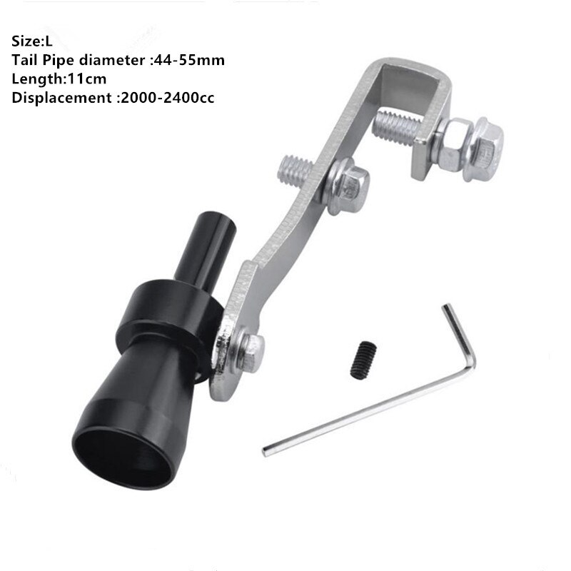 Universele Auto Turbo Uitlaatpijp Uitlaat Geluid Fluitje Voor Volkswagen Vw T5 Passat B5 B6 B7 B8 Cc Golf 4 5 6 7 Mk4 Mk5 Mk7: L black