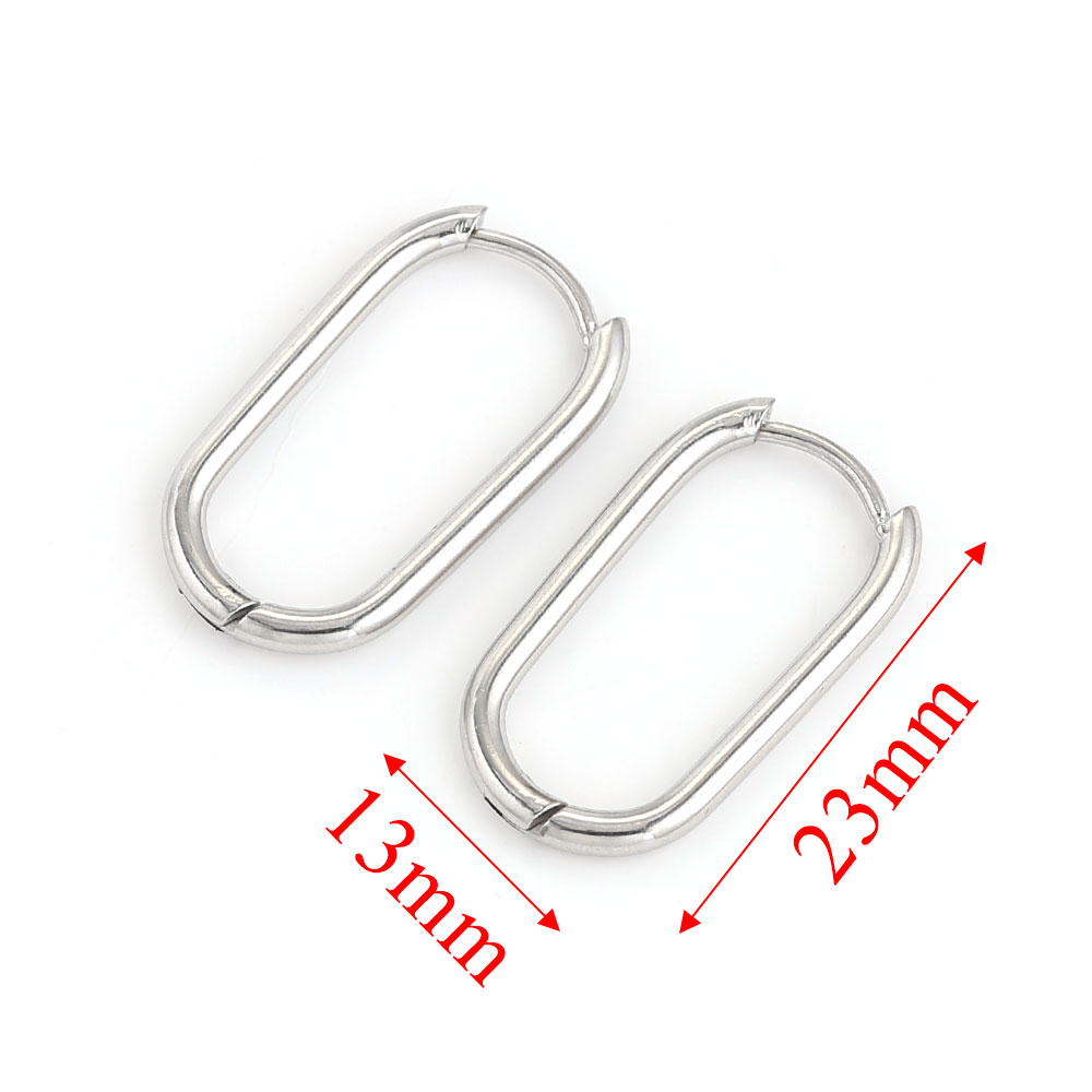 Pendientes de aro de acero inoxidable para mujer, joyería para Piercing, aro para prevenir alergias, joyería al por mayor, 6 uds.: Color dorado