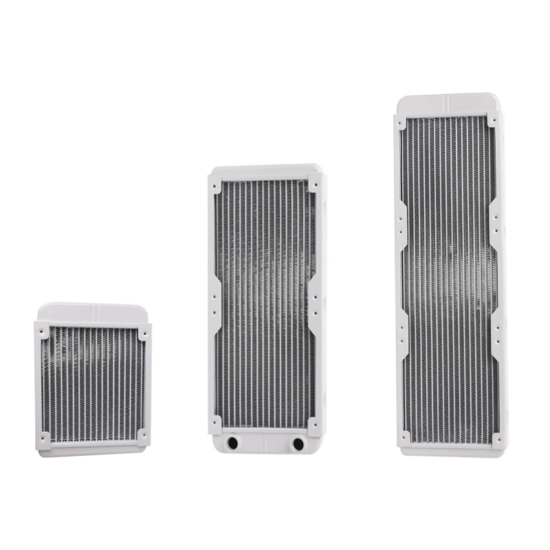 1pc hvide 120/240/360mm aluminium vandkøling computer radiator vandkøler 18 rør cpu kølepladeveksler