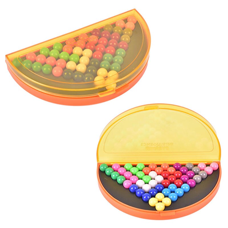 3D Puzzle logique esprit jeu 178 défis pyramide plaque jouet perles développement intellectuel jeu éducatif enfants jouets IQ perle: Orange