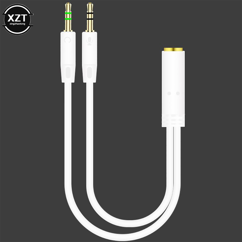 2 in 1 Male To Female Aux Audio Cable Y Splitter Cable 3.5mm MP3 MP4 Stereo Plug Adapter Jack For Headphone Computer Cable
