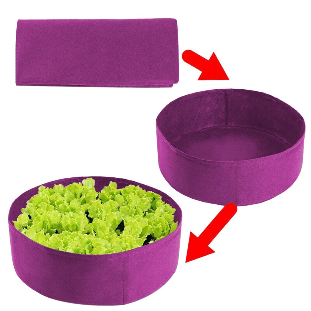 Raised Plant Bed Garden Flower Planter Elevated Vegetable Box Planting Grow Bag 50 Gallons Round Planting Pot for Plants Nursery