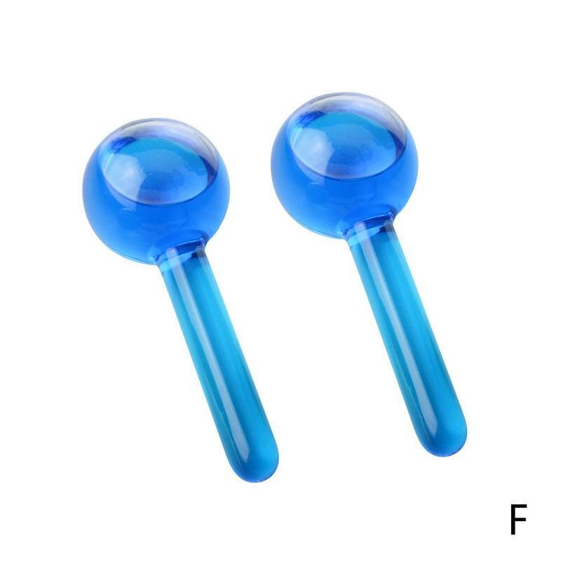 2Pcs Energie Massage Ijs Bal Rimpel Remover Schoonheid Cooling Bal Glas Globes Gezicht Bloedsomloop Crystal Ice Globes: F