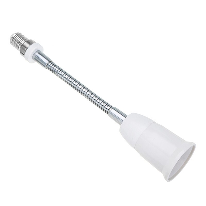 1pcs AC250V E14 om E27 Flexibele Extend Lamp Basis Lamp Extension Adapter Schroef Houder Socket Converter 18CM Wit